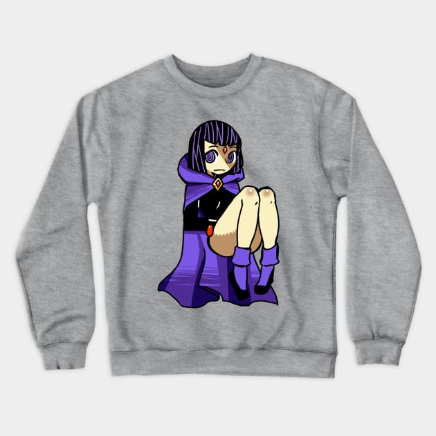 Teen Titans: Raven Crewneck Sweatshirt by yousachi